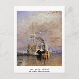 De strijd tegen Temeraire door Joseph Mallord Turn Briefkaart