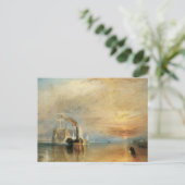 De strijd tegen Temeraire door Joseph Turner, Mari Briefkaart (Staand voorkant)