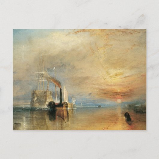 De strijd tegen Temeraire door Joseph Turner, Mari Briefkaart (Voorkant)