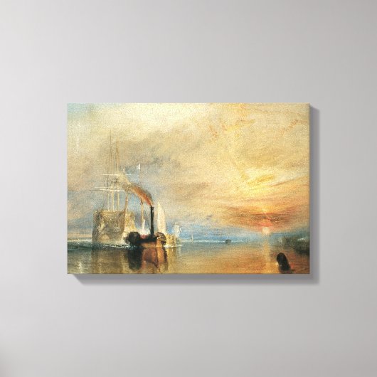 De strijd tegen Temeraire door Joseph Turner, Mari Canvas Afdruk (Voorkant)