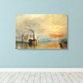 De strijd tegen Temeraire door Joseph Turner, Mari Canvas Afdruk (Insitu (Houten vloer))