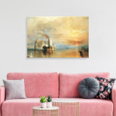 De strijd tegen Temeraire door Joseph Turner, Mari Canvas Afdruk (Insitu (Woonkamer))