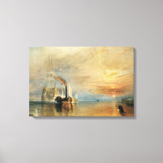 De strijd tegen Temeraire door Joseph Turner, Mari Canvas Afdruk (Voorkant)