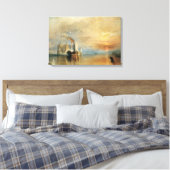 De strijd tegen Temeraire door Joseph Turner, Mari Canvas Afdruk (Insitu (Slaapkamer))
