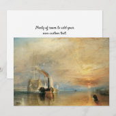 De strijd tegen Temeraire door Joseph Turner, Mari Kaart (Voorkant / Achterkant)