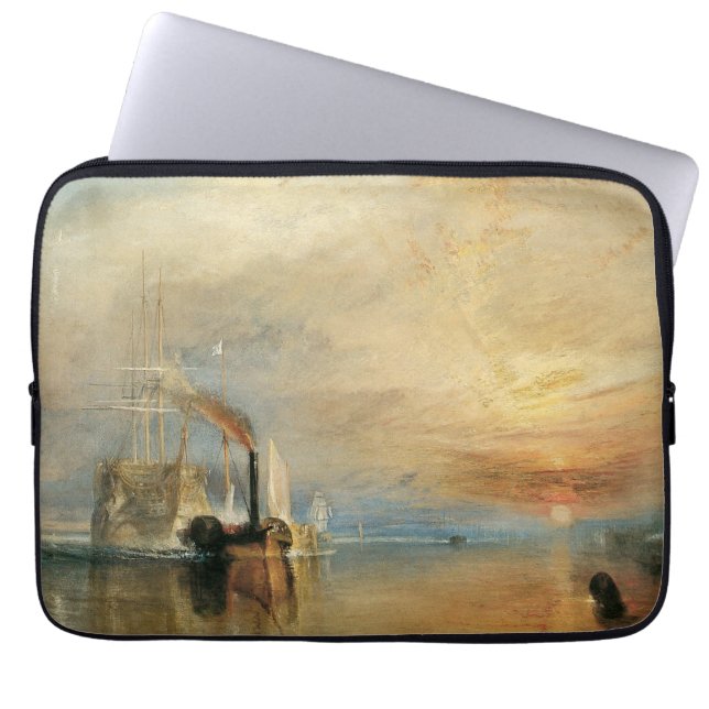 De strijd tegen Temeraire door Joseph Turner, Mari Laptop Sleeve (Voorkant)