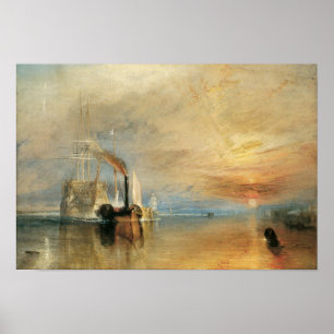 De strijd tegen Temeraire door Joseph Turner, Mari Poster