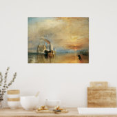 De strijd tegen Temeraire J.M.W. Turner Poster (Keuken)