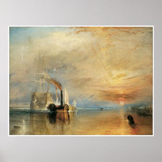 De strijd tegen Temeraire J.M.W. Turner Poster (Voorkant)