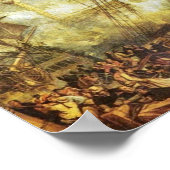 De strijd tegen Trafalgar door Steuerbordbesanwant Poster (Hoek)