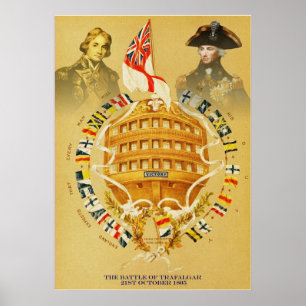 De strijd tegen Trafalgar ~  kunstcollage Poster