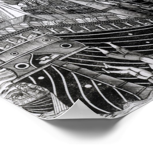 De strijd tegen Zonchio in 1499 Poster (Hoek)