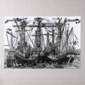 De strijd tegen Zonchio in 1499 Poster (Voorkant)