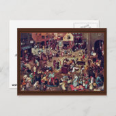 De strijd tussen Carnaval en Lent, door Bruegel Briefkaart (Voorkant / Achterkant)