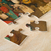 De strijd tussen Carnaval en Lent door Bruegel Legpuzzel (Zijkant)