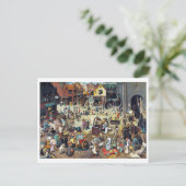 De strijd tussen Carnival en Lent, Bruegel Briefkaart (Staand voorkant)