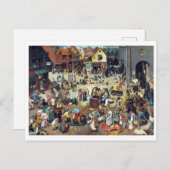 De strijd tussen Carnival en Lent, Bruegel Briefkaart (Voorkant / Achterkant)