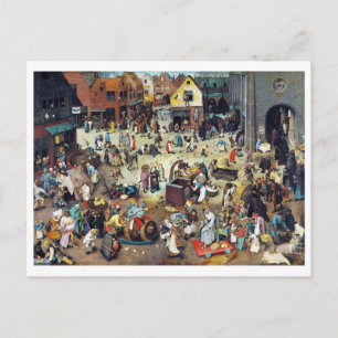 De strijd tussen Carnival en Lent, Bruegel Briefkaart
