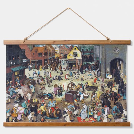 De strijd tussen Carnival en Lent, Bruegel Hangend Wandkleed (Voorkant)