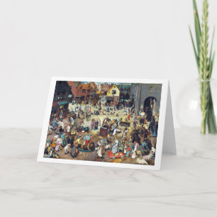 De strijd tussen Carnival en Lent, Bruegel Kaart