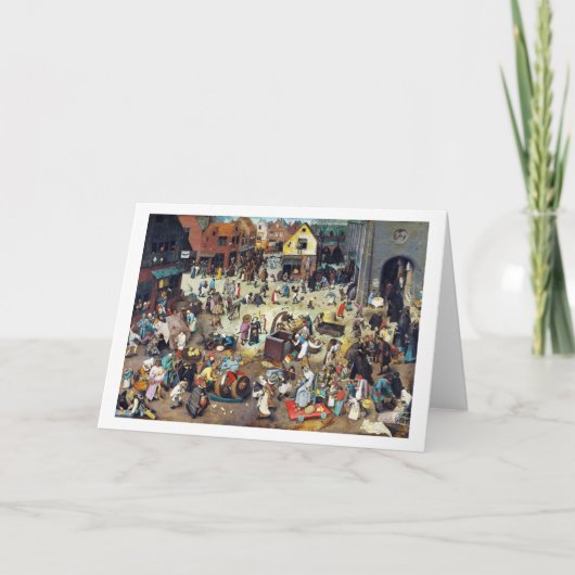 De strijd tussen Carnival en Lent, Bruegel Kaart (Voorkant)