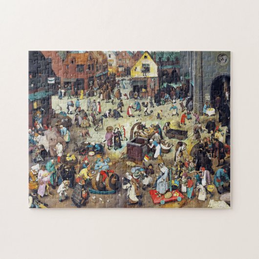 De strijd tussen Carnival en Lent, Bruegel Legpuzzel (Horizontaal)
