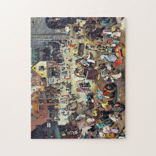 De strijd tussen Carnival en Lent, Bruegel Legpuzzel (Verticaal)