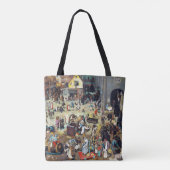 De strijd tussen Carnival en Lent, Bruegel Tote Bag (Achterkant)