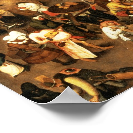 De strijd tussen Carnival en Lent Poster (Hoek)