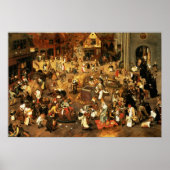 De strijd tussen Carnival en Lent Poster (Voorkant)