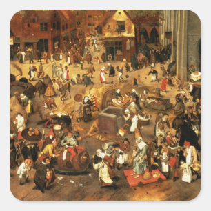 De strijd tussen Carnival en Lent Vierkante Sticker