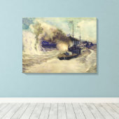 De strijd tussen de Zwarte Zee en Canvas Afdruk (Insitu (Houten vloer))