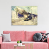 De strijd tussen de Zwarte Zee en Canvas Afdruk (Insitu (Woonkamer))
