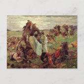 De strijd tussen Russen en Tatars, 1916 Briefkaart (Voorkant)