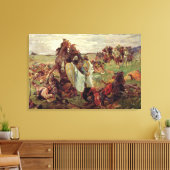 De strijd tussen Russen en Tatars, 1916 Canvas Afdruk (Insitu (Woonkamer))