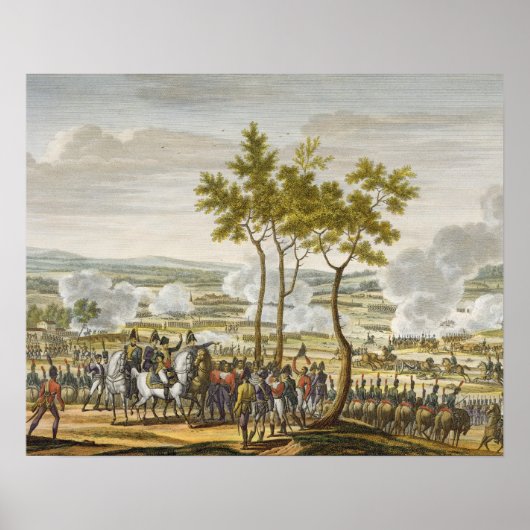 De strijd van Abensberg, 20 april 1809, gegraveerd Poster (Voorkant)