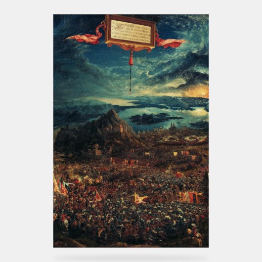 De strijd van Alexander op Issus Acryl Bord (Voorkant)