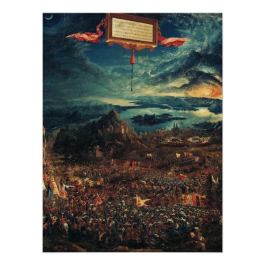 De strijd van Alexander op Issus Perfect Poster (Voorkant)
