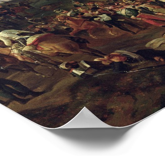 De strijd van de naties van Leipzig, 1813 Poster (Hoek)