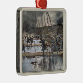 De strijd van de Yser in 1914 Metalen Ornament (Rechts)