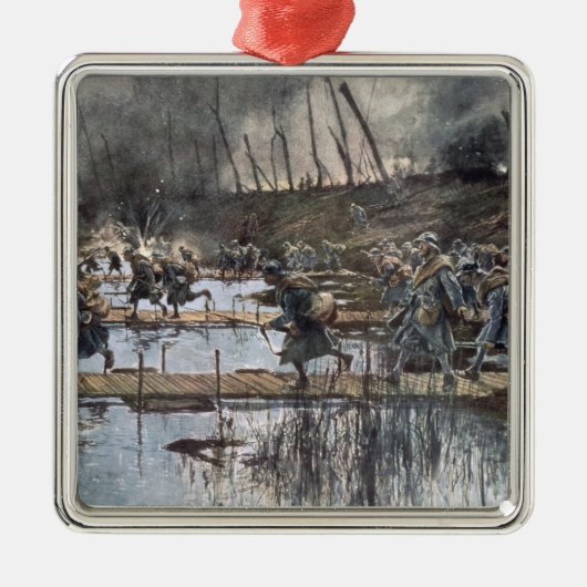 De strijd van de Yser in 1914 Metalen Ornament (Voorkant)