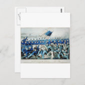 De strijd van Malvern Hill, Va. 1 juli 1862 Briefkaart (Voorkant / Achterkant)