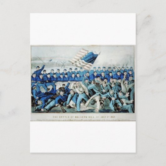 De strijd van Malvern Hill, Va. 1 juli 1862 Briefkaart (Voorkant)