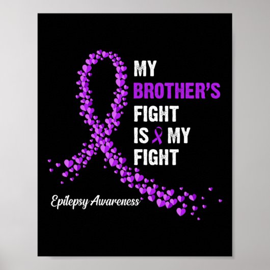 De strijd van mijn broer is mijn strijd Epilepsie Poster (Voorkant)