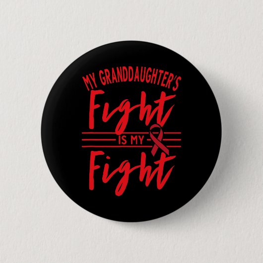 De strijd van mijn kleindochter is mijn strijd blo ronde button 5,7 cm (Voorkant)