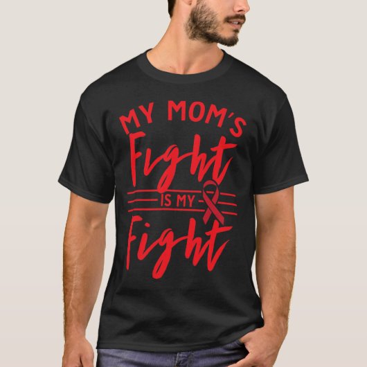 De strijd van mijn moeder is mijn strijd Bloedkank T-shirt (Voorkant)
