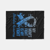De strijd van mijn moeder is mijn strijd Diabetes Fleece Deken (Voorkant (Horizontaal))