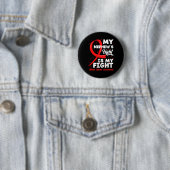De strijd van mijn neefje is mijn strijd Bloedkank Ronde Button 5,7 Cm (In situ)