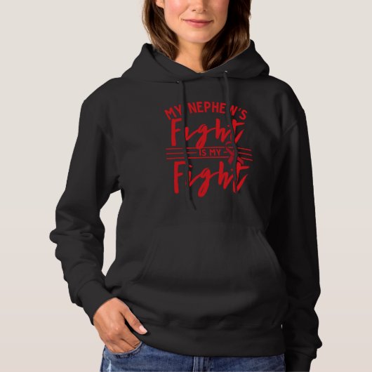De strijd van mijn neefje is mijn strijd CHD Hartz Hoodie (Voorkant)