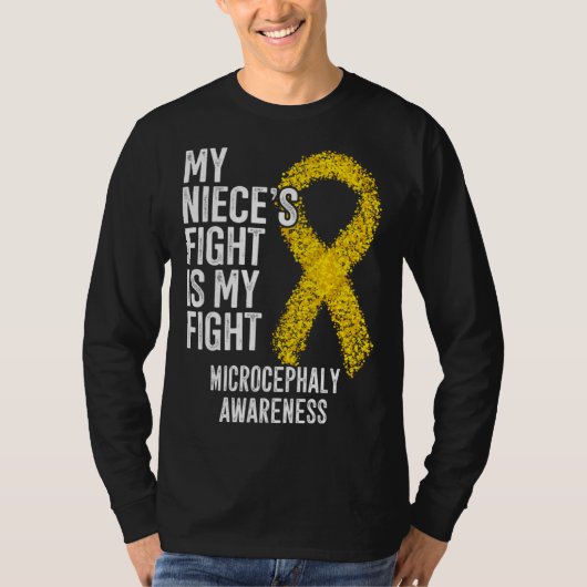 De strijd van mijn nichtje is mijn strijd Microcef T-shirt (Voorkant)
